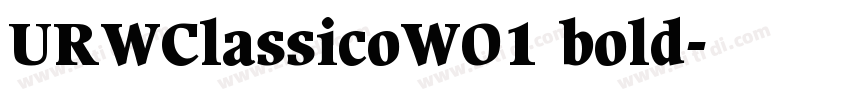 URWClassicoWO1 bold字体转换